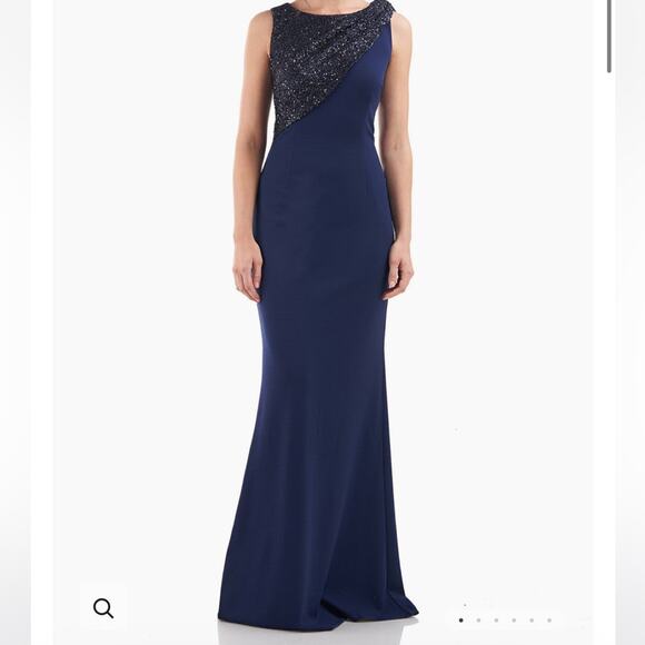 JS Collections KENNEDY DRAPED MERMAID GOWN - Picture 1 of 12